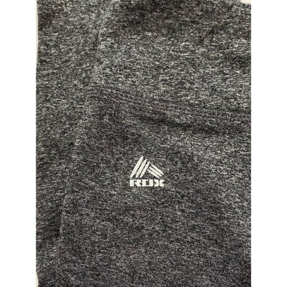 RBX High Waist Active Leggings Women's LARGE Gray Black Stretch Comfort-Waist - Picture 3 of 8